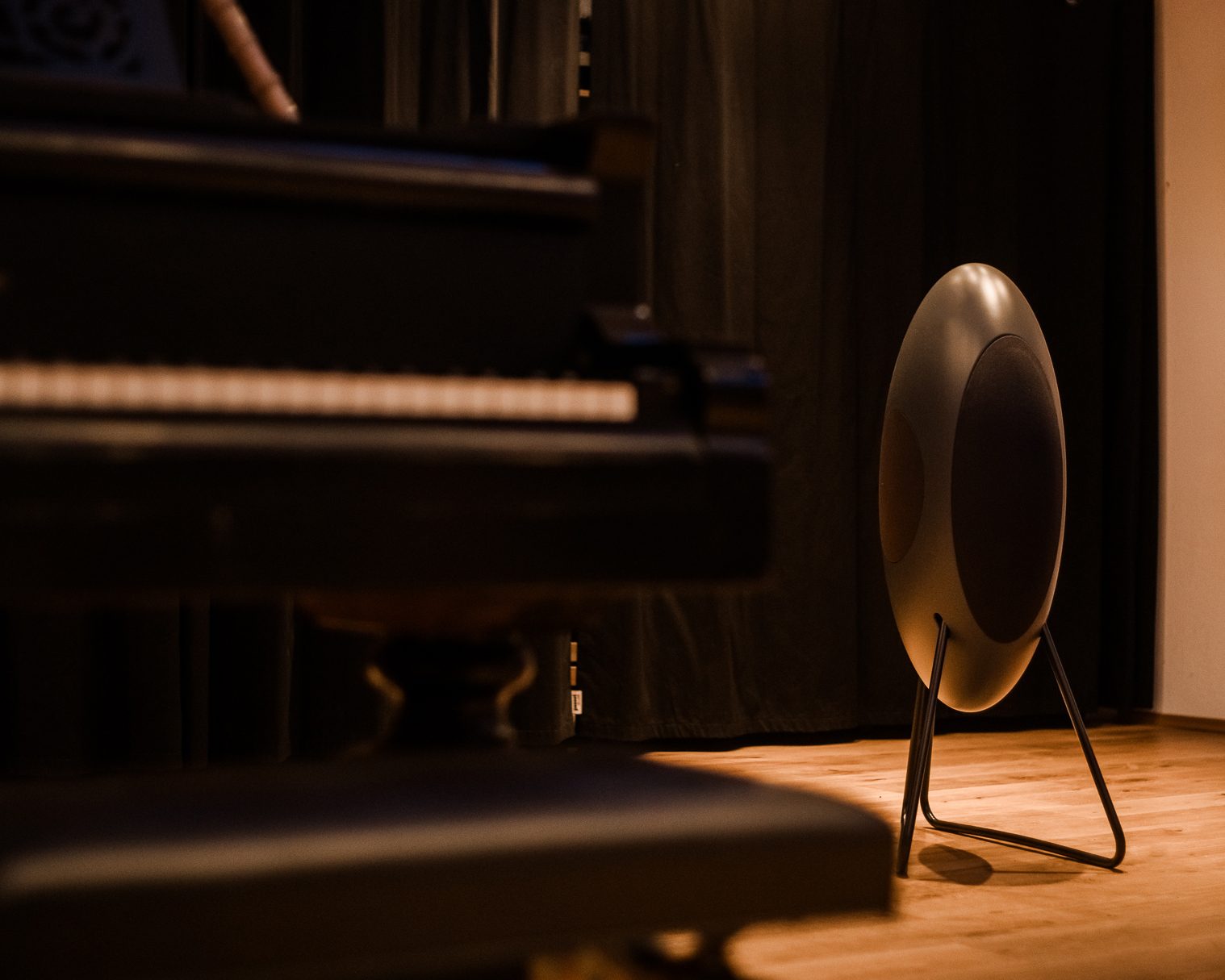 Timeless design speaker in ambient room setting